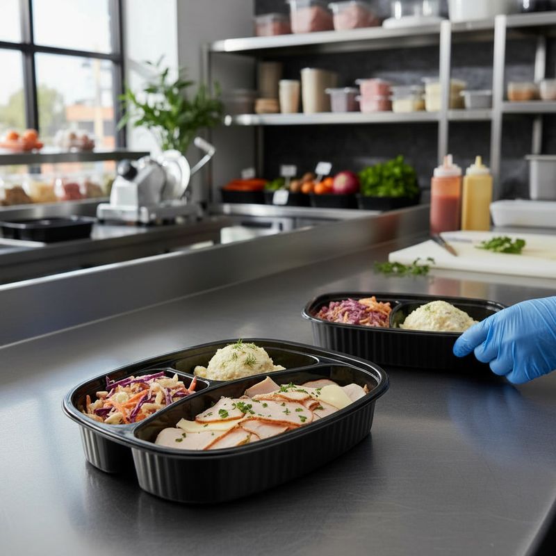 Oval Meal Tray 3 Division (50)