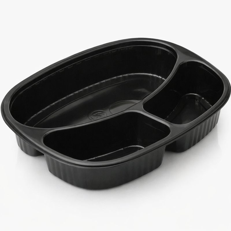 Oval Meal Tray 3 Division (50)