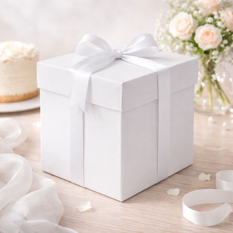White Gift Box with Lid – 200x200x200mm