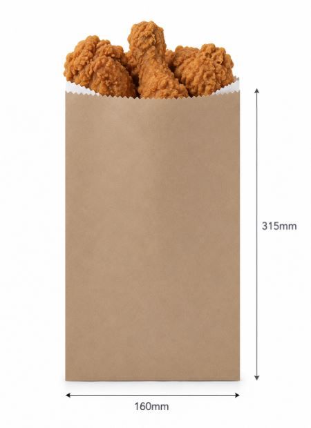 Duplex Brown Bags Full Chicken 160 x 315 (Qty 50)