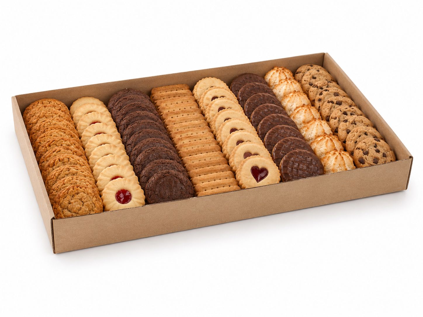 Box Corrugated Biscuit Tray Large 400x270x50 (ea)