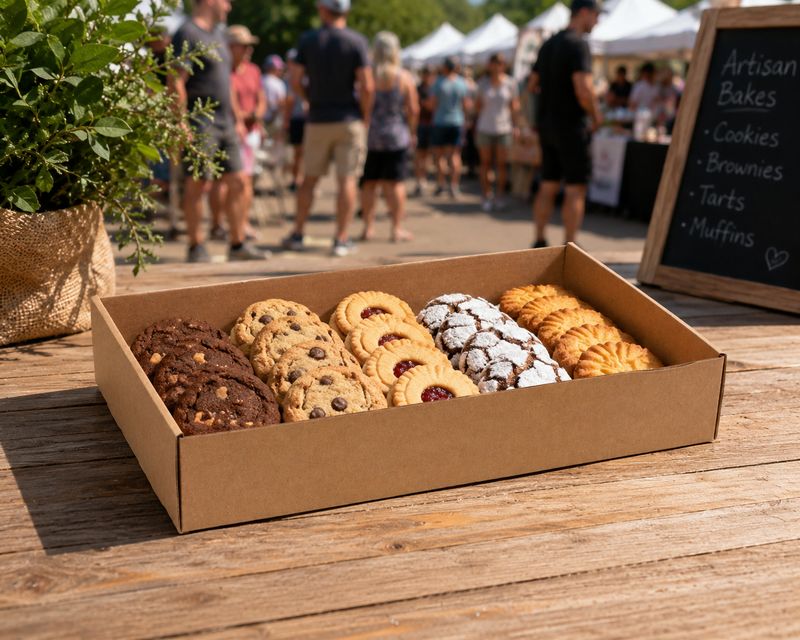 Box Corrugated Biscuit Tray Medium 365x240x60 (ea)
