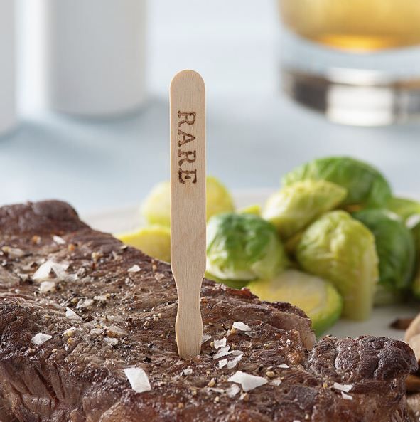Cutlery Wooden Steak Marker Rare (100)