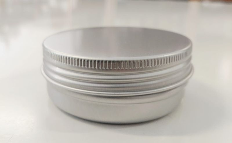 Aluminium Screw top Tin 60g Silver (67dx24h mm) (ea)