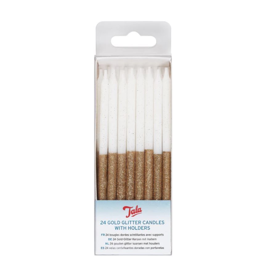 Tala Candles Glitter Gold 24pk