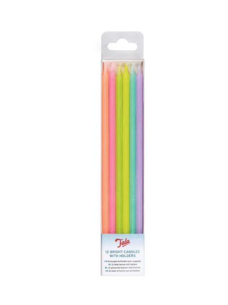 Tala Candles Bright Mix Colours 12pk