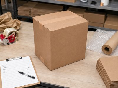 Box Corrugated Stock 4- 300 x 230 x 300 mm Kraft (ea)