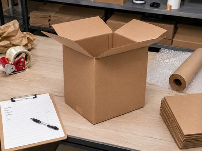 Box Corrugated Stock 4- 300 x 230 x 300 mm Kraft (ea)