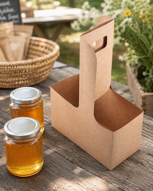 2- Jar Carrier with Handle - 175 x 80 x 90 mm (ea)