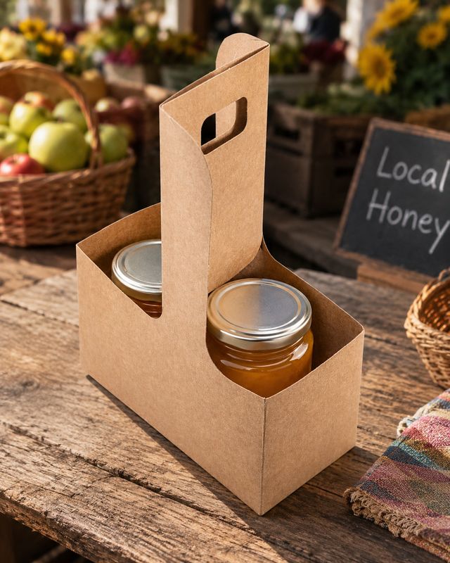 2- Jar Carrier with Handle - 175 x 80 x 90 mm (ea)