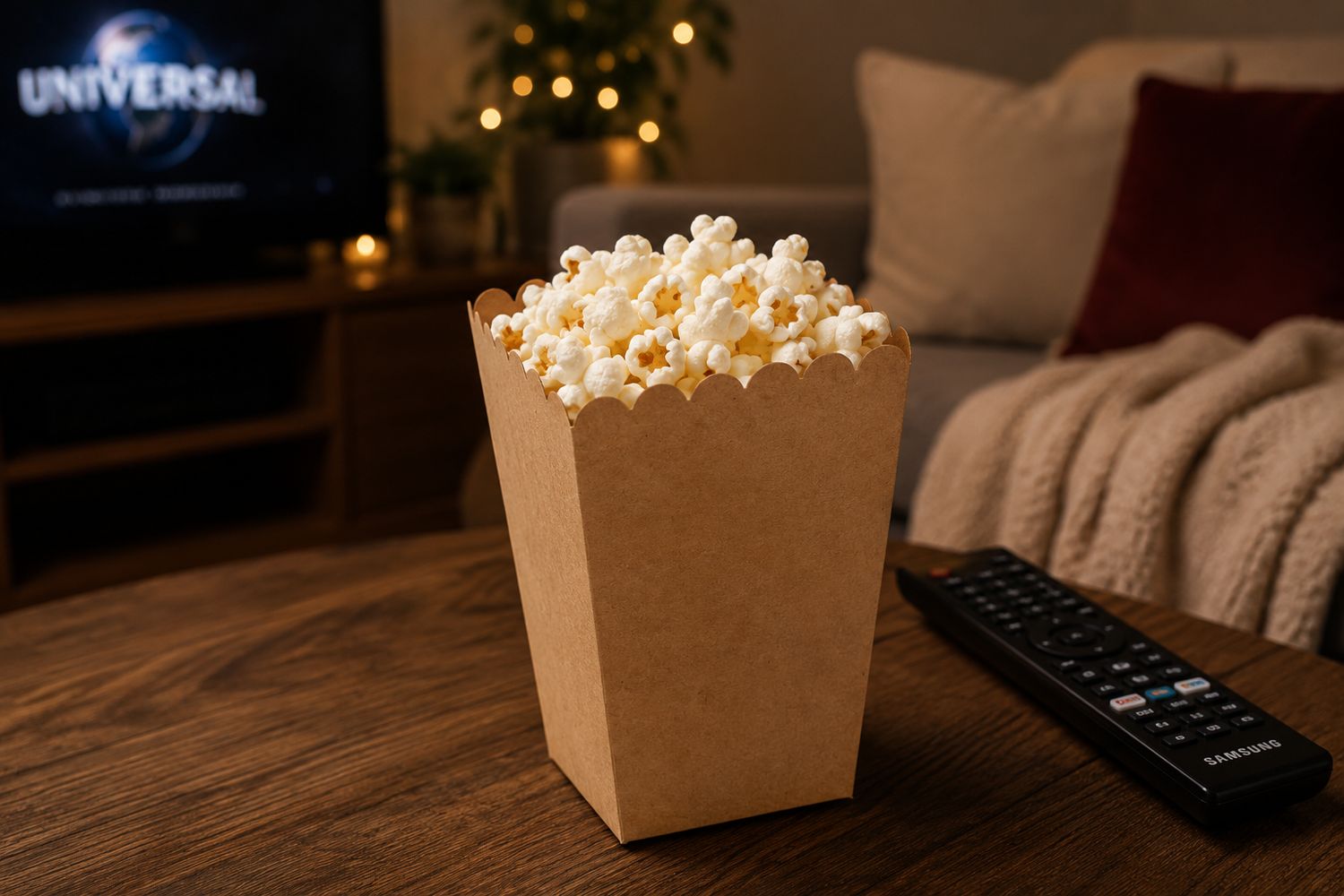 Kraft Popcorn Box Small -105 x 105 x 155 mm  (ea)