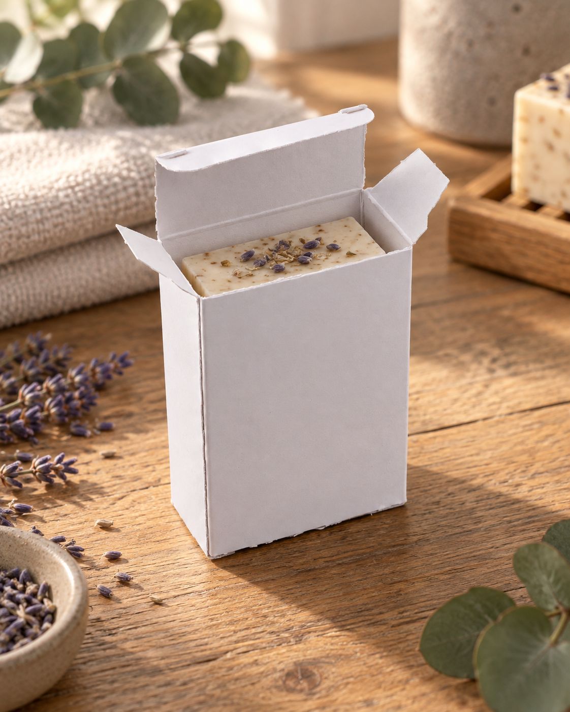 White Soap Box - 92 x 60 x 26 mm (ea)