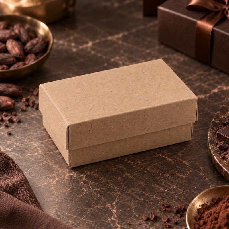 Kraft Base &amp; Lid Box Trinket - 105 mm x 65 mm x 36 mm (ea)