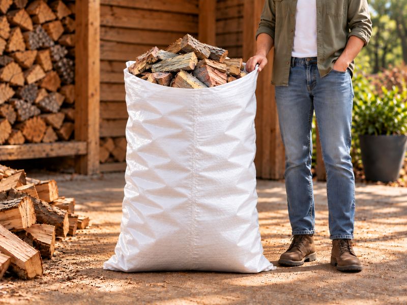 Polyprop Woven Wood Bags 50kg - 62cm x 90cm (10's)