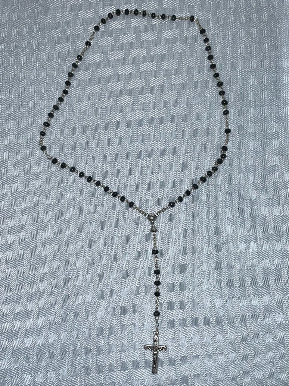 5mm Black Glass Communion Ros