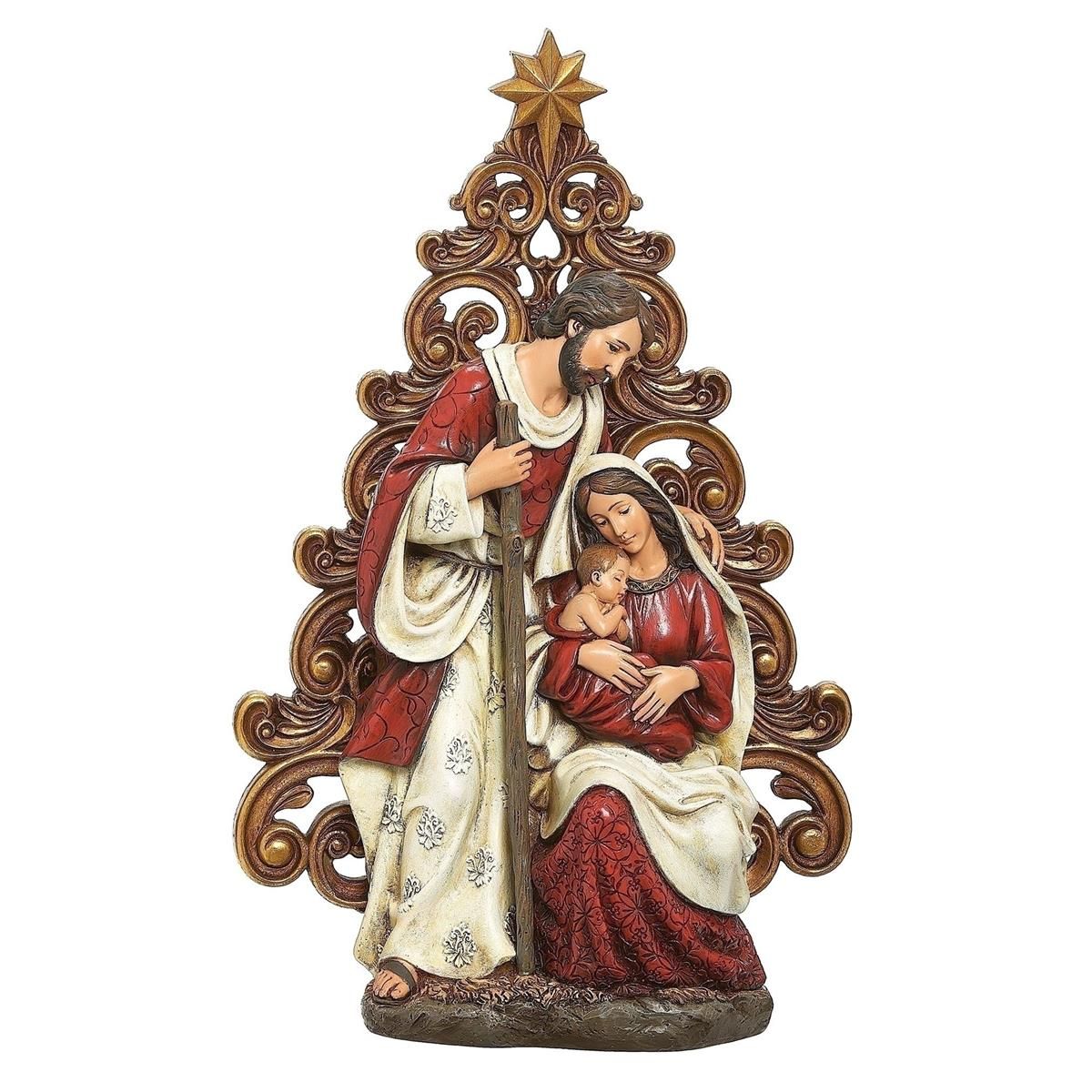 Holy Family W/ Gold Tree 12.5"