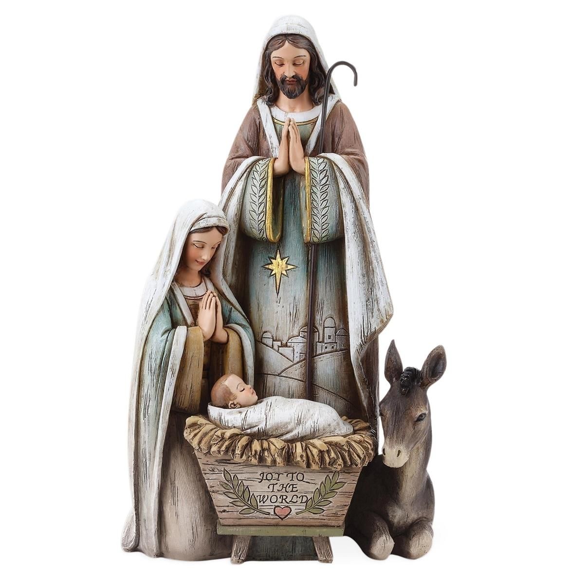 Holy Family W/ Donkey 10.5"