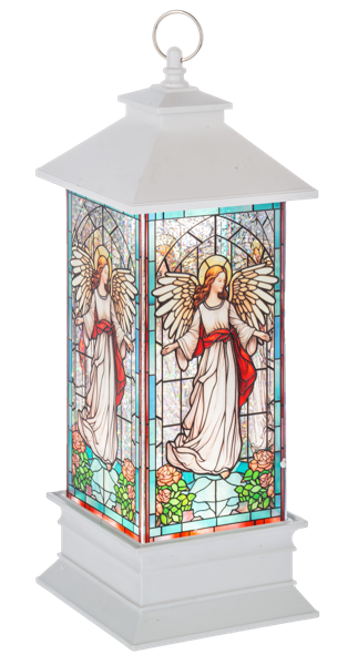 Led Shimmer Angel Lantern