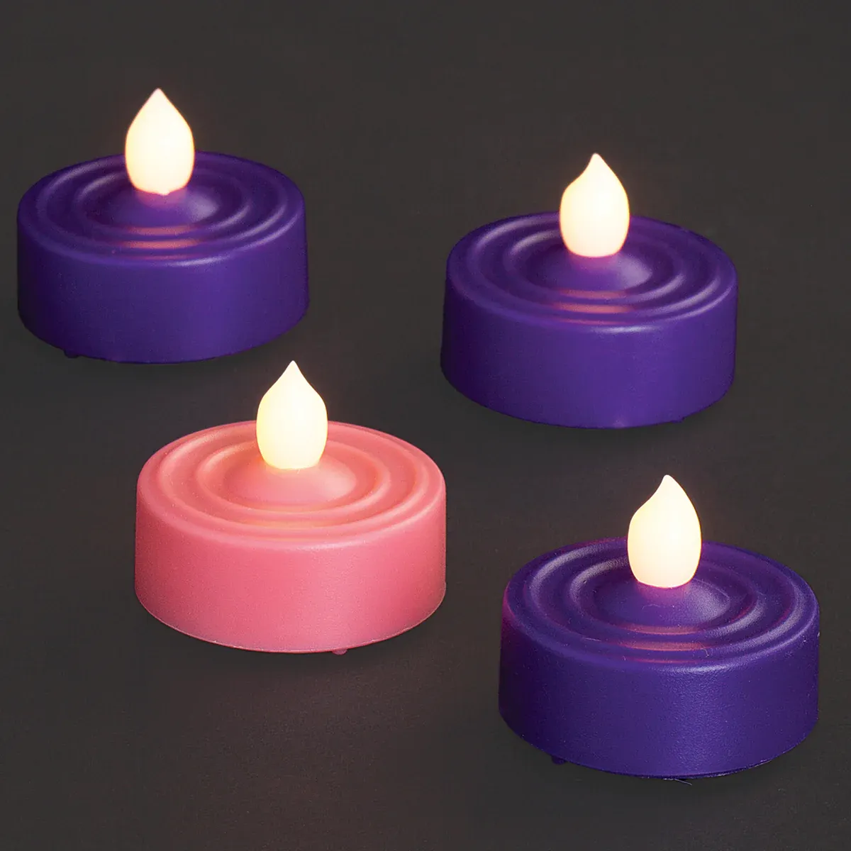 4Pc Led Tealight Advent Candle