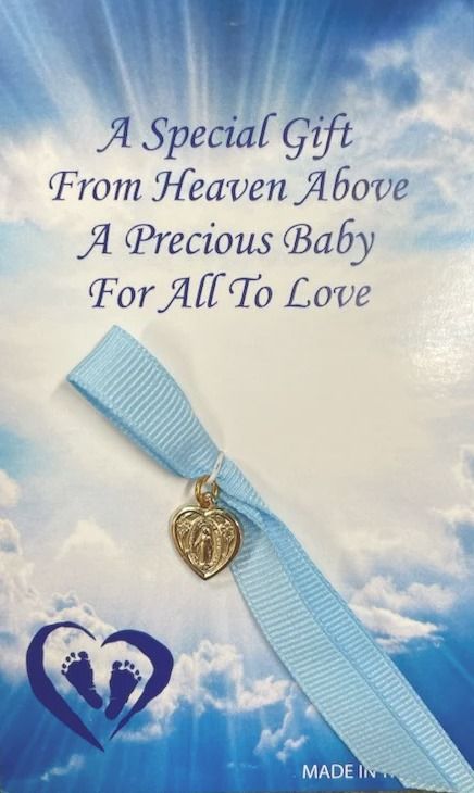 Bl Ribbon W/Mirac "Its A Boy"