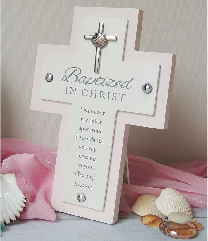 Pink Baptised In Christ Cross