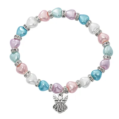 Multi Pearl Heart Baby Stretch