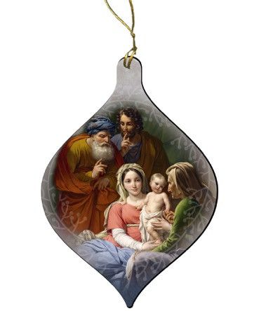 Holy Fam Grandparents Wood Ornament