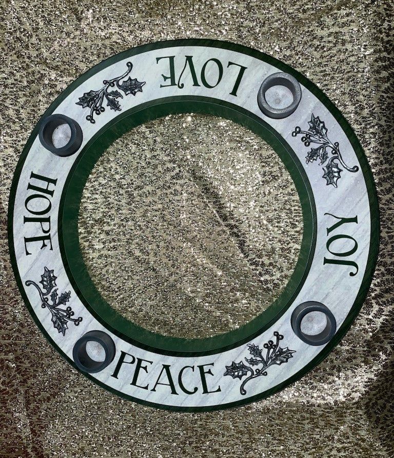 Hope Peace Love Advent Wreath