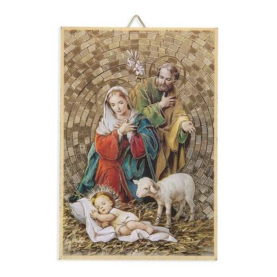 Holy Family Mosaic Plaque