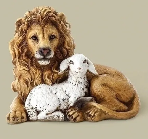 Lion &amp; Lamb Ornament 3"