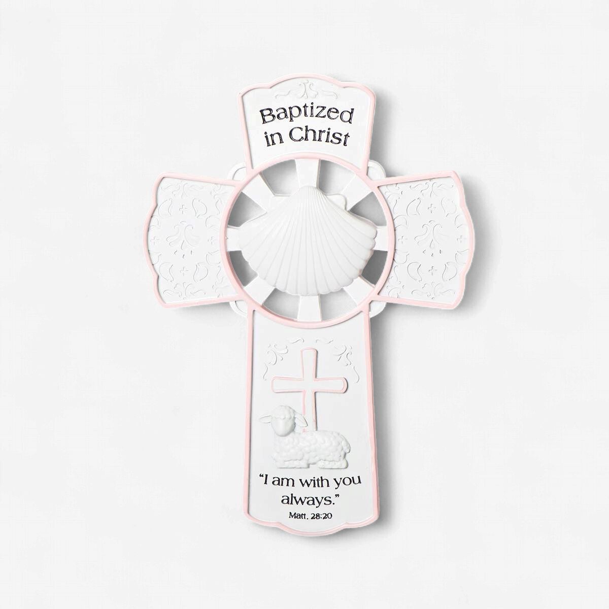 Girl Baptism Wall Cross 7.75"