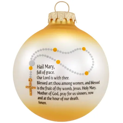 Hail Mary Rosary Ornament