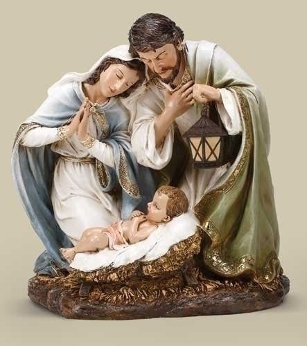 Lighted Nativity Wreath 17"