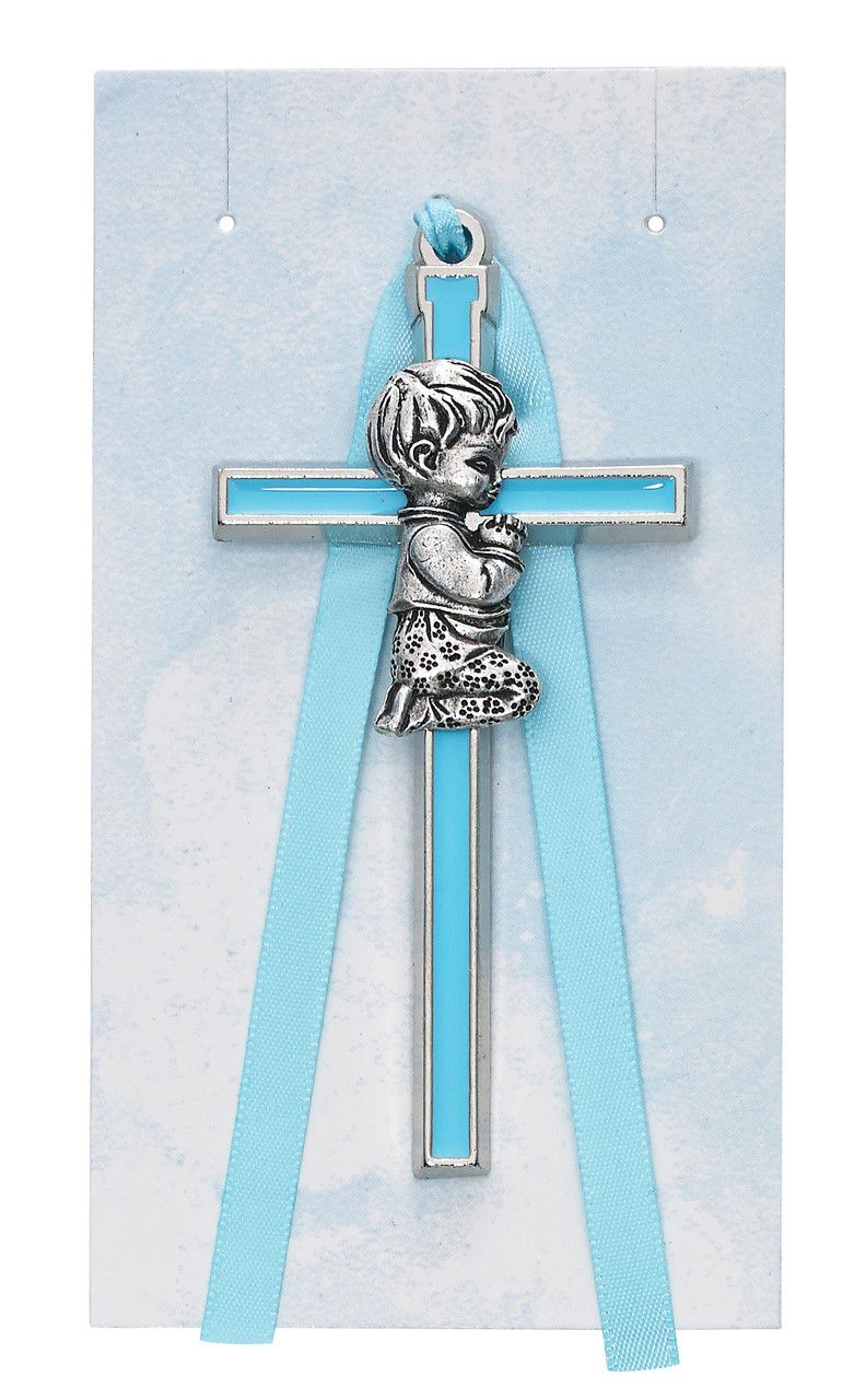 3 1/2" Blue Crib Cross Carded