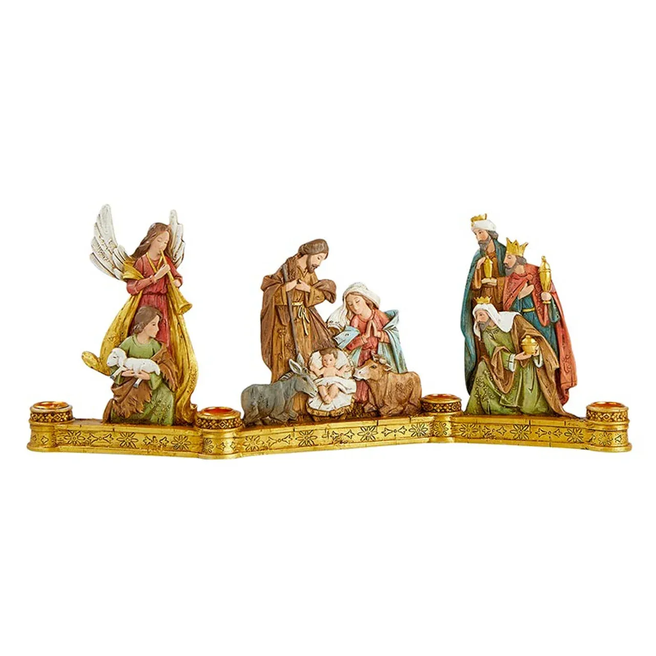Nativity Candle Holder Long