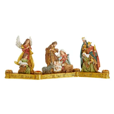 Nativity Candle Holder Long