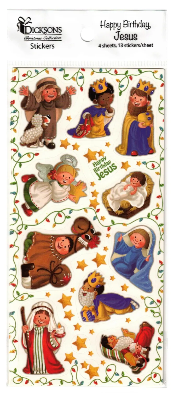 Happy Birthday Jesus Stickers