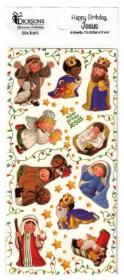 Happy Birthday Jesus Stickers