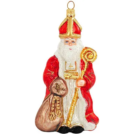 St Nicholas Glass Ornament