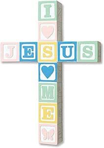 Abc Block Crib Cross/8"Pastel