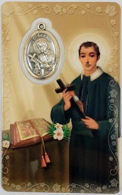 St Gerard Prayer Card W/ Medal