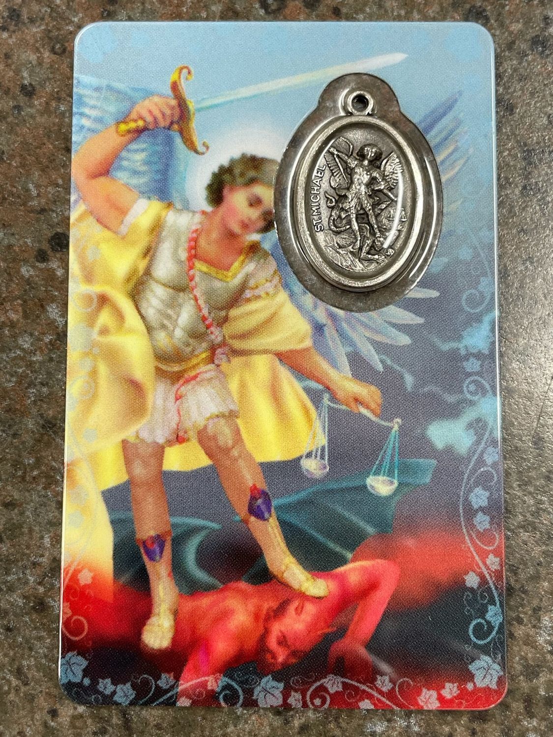 St Michael Prayer Card/Medal