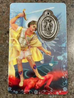 St Michael Prayer Card/Medal