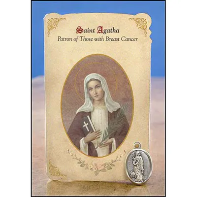 St Agatha Healing Medal &amp; Pryr
