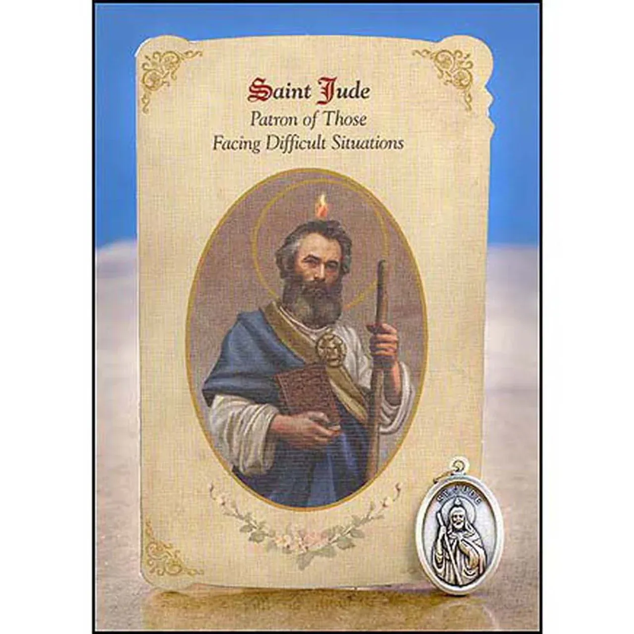 St Jude Card And Medal