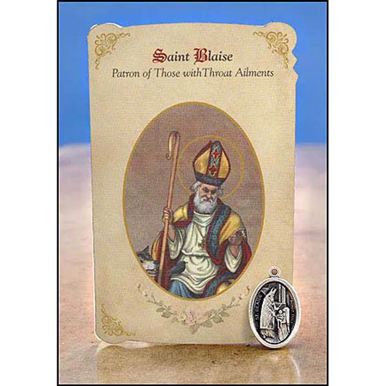 St Blaise Healing Medal &amp; Card