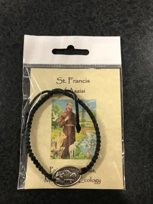 St Francis Bracelet Black 1