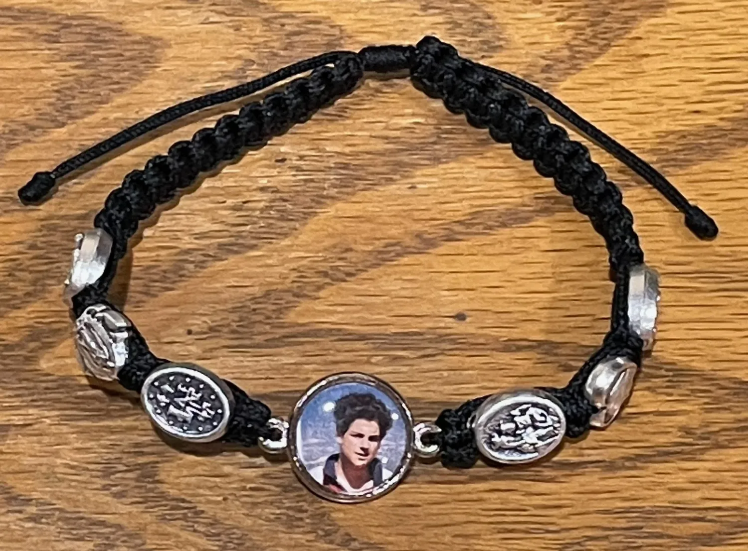 Carlo Acutis Black Cord Brclt