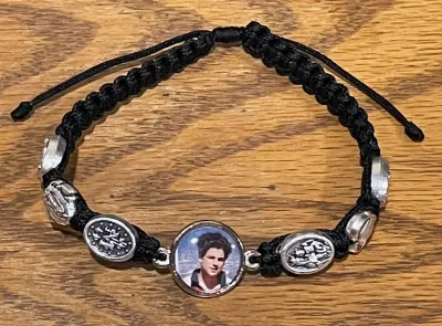 Carlo Acutis Black Cord Brclt