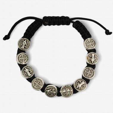 St Benedict Bracelet Black